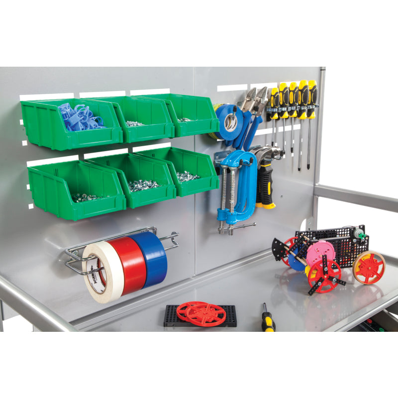 Gratnells MakerSpace Cart with 3 Deep & 12 Shallow Jolly Lime Trays and Accessory Kit