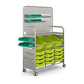 Gratnells MakerSpace Cart with 3 Deep & 12 Shallow Jolly Lime Trays and Accessory Kit