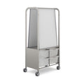 Gratnells MakerHub Collaboration Cart with 2 Magnetic Boards & 4 Deep Trays - Translucent