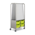 Gratnells MakerHub Collaboration Cart with 2 Magnetic Boards & 4 Deep Trays – Jolly Lime
