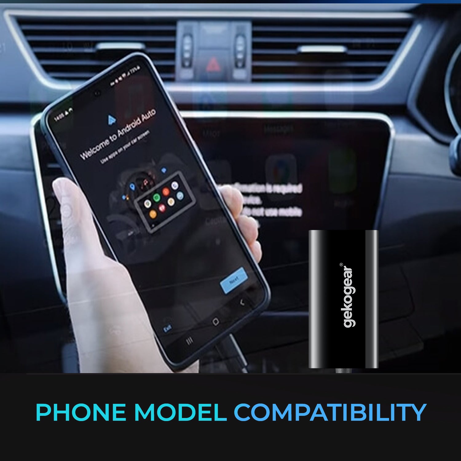 GekoGear Orbit A200 Wireless Android Auto Adapter
