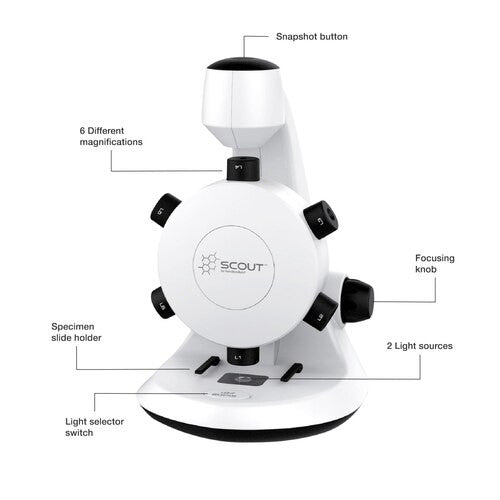 HamiltonBuhl Scout™ Digital Microscope with 6 Magnification Lenses