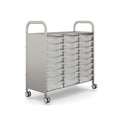Gratnells Callero Plus Treble Cart with 24 Shallow Translucent Trays