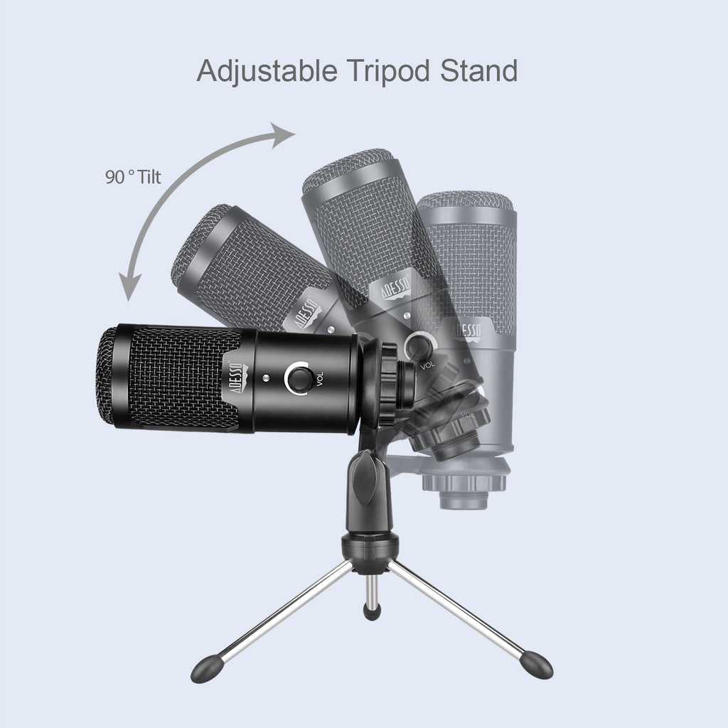 Adesso Xtream M4 USB Cardioid Microphone with Tripod Stand