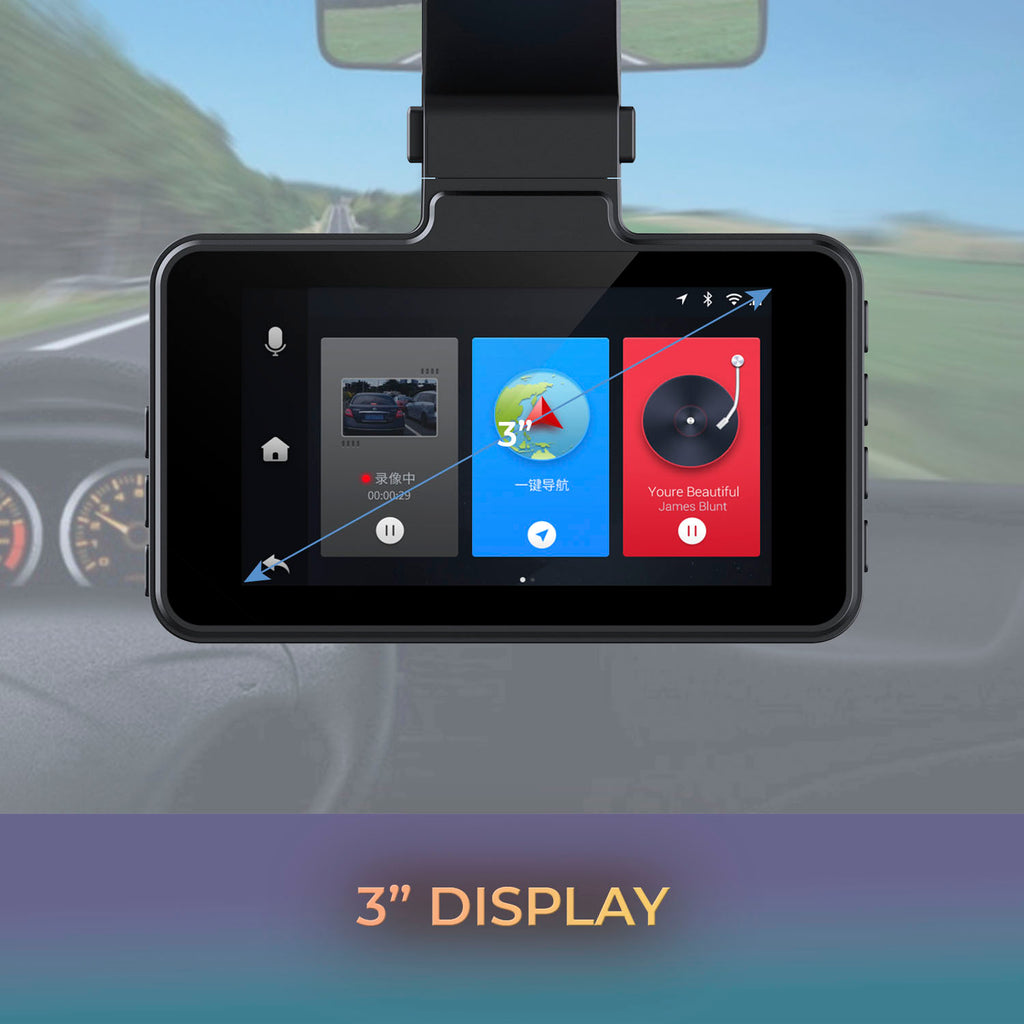 GekoGear Orbit D115 Full HD Dash Camera with 32GB microSD Card & Blind Spot Mirror