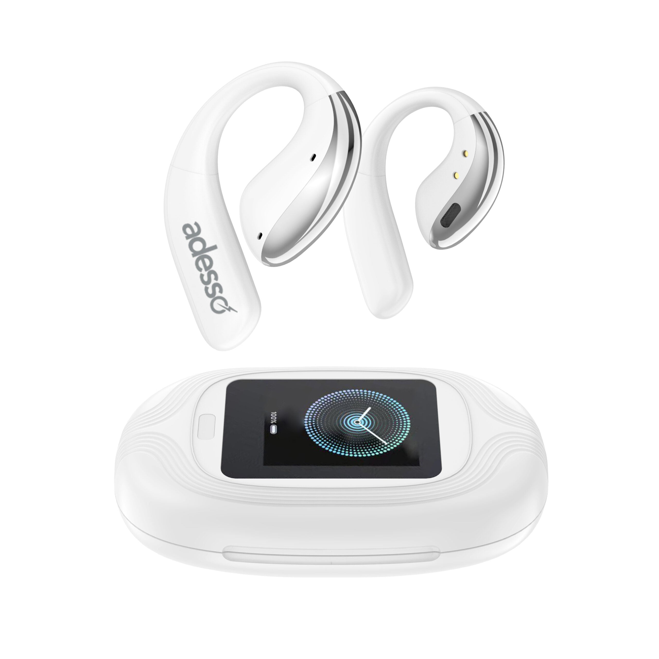 Adesso Xtream T6 Open-Ear Bluetooth Earbuds with Touchscreen Case