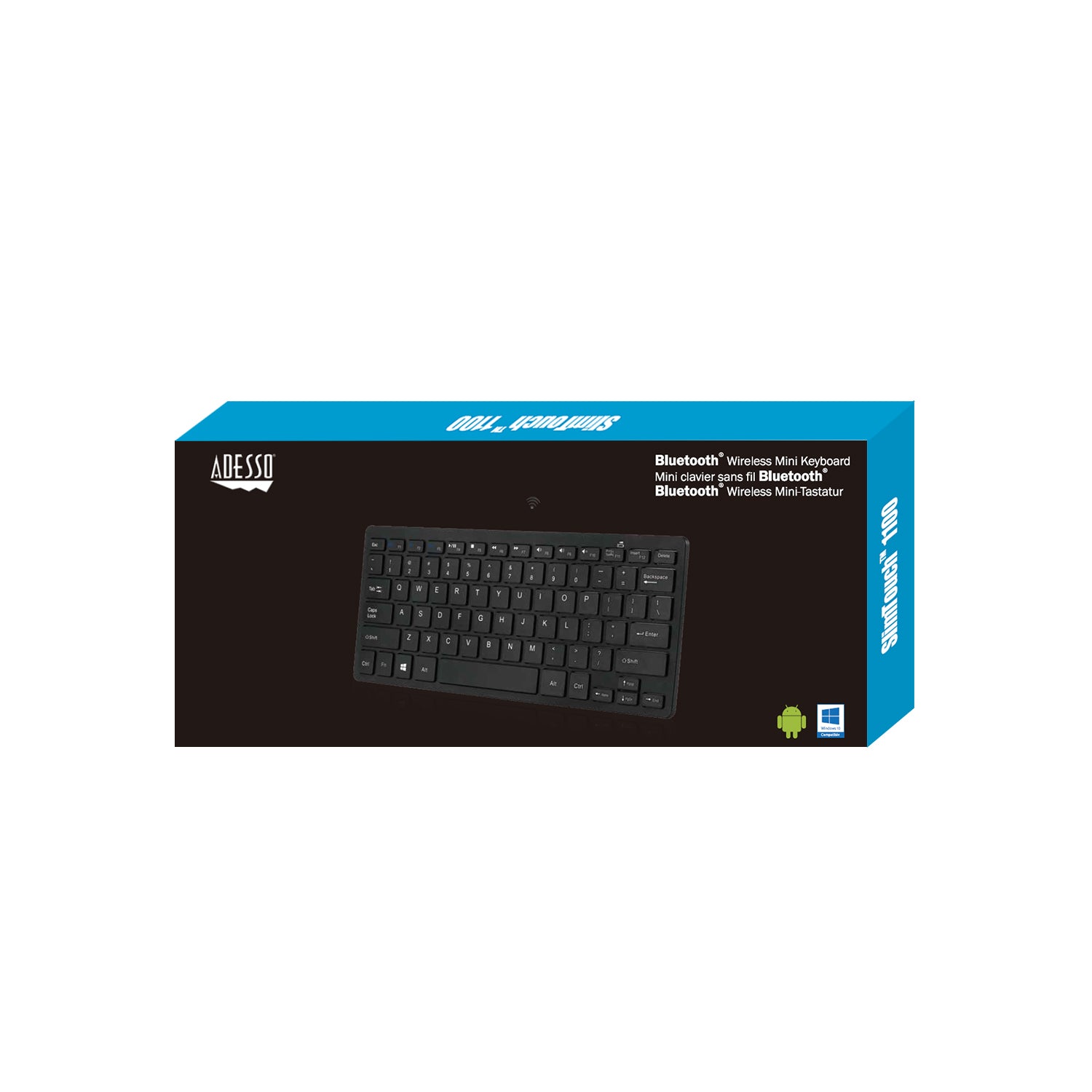 Adesso SlimTouch WKB-1100BB Bluetooth Mini Keyboard