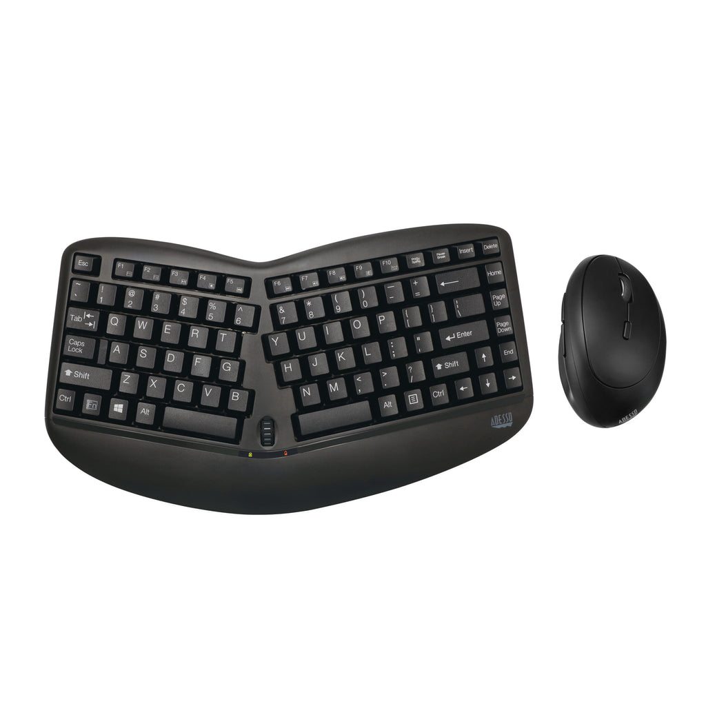 Adesso WKB-1150CB Wireless Ergonomic Keyboard & Vertical Mouse Combo
