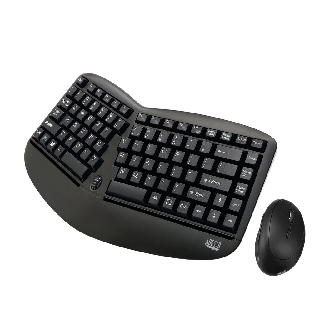 Adesso WKB-1150CB Wireless Ergonomic Keyboard & Vertical Mouse Combo