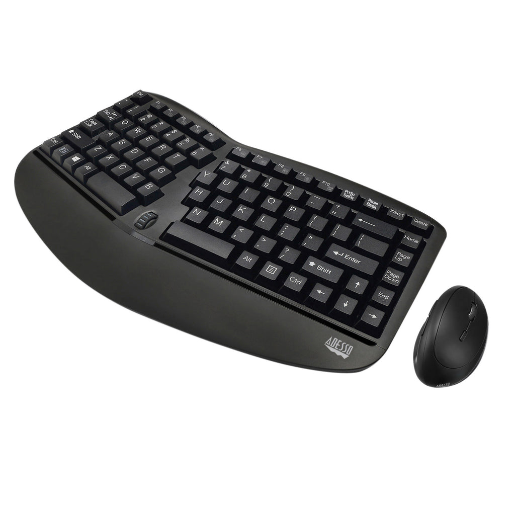 Adesso WKB-1150CB Wireless Ergonomic Keyboard & Vertical Mouse Combo