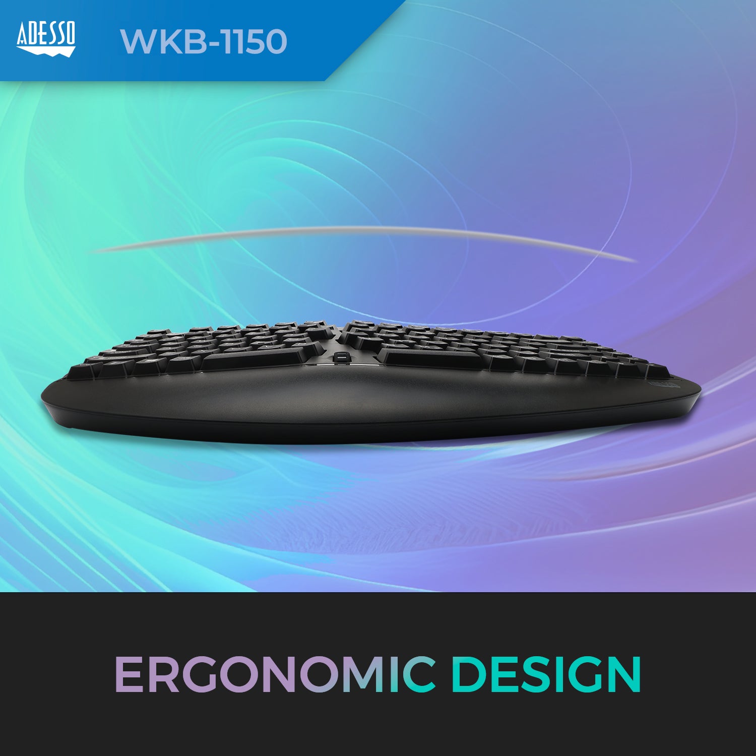 Adesso WKB-1150CB Wireless Ergonomic Keyboard & Vertical Mouse Combo
