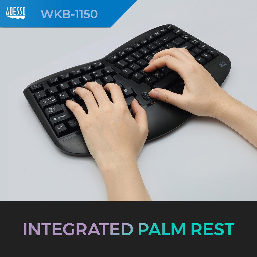 Adesso WKB-1150CB Wireless Ergonomic Keyboard & Vertical Mouse Combo