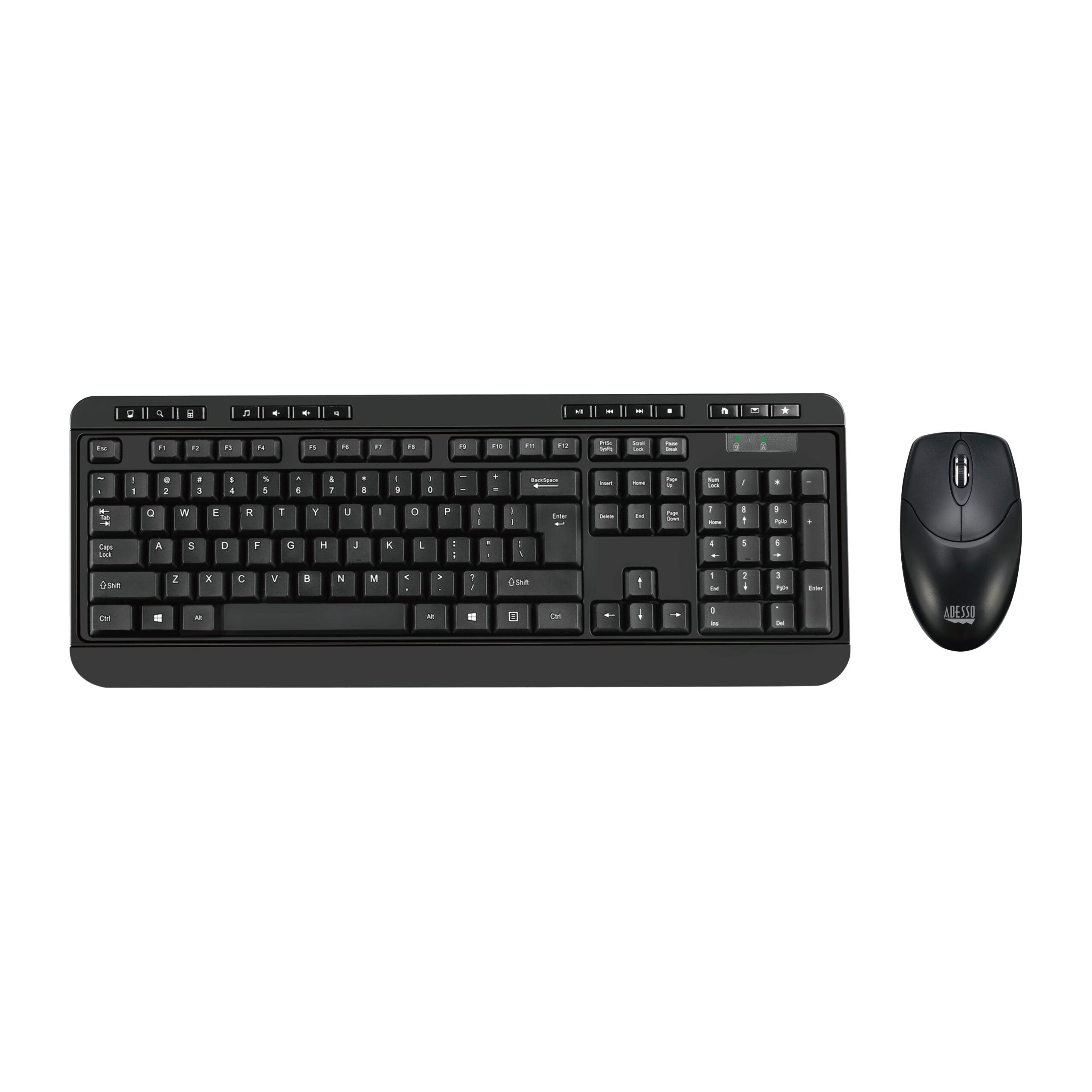 Adesso WKB-1320CB TAA Antimicrobial Wireless Keyboard & Mouse Combo