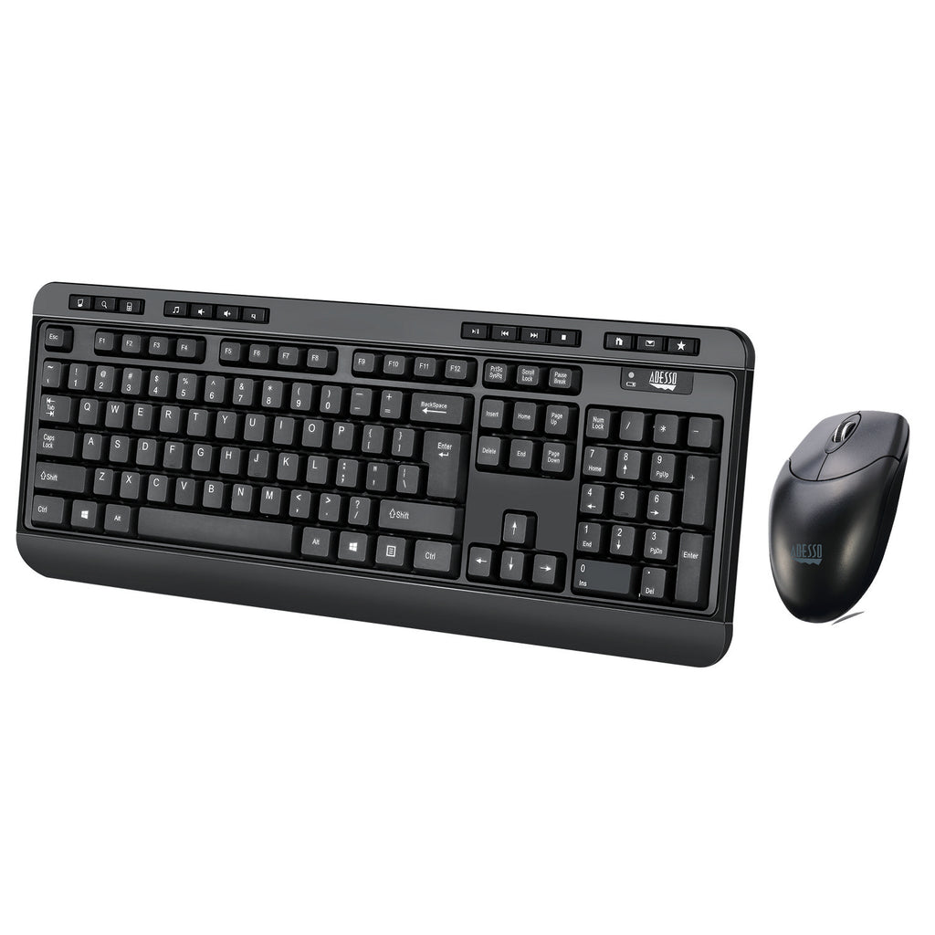 Adesso WKB-1320CB TAA Antimicrobial Wireless Keyboard & Mouse Combo