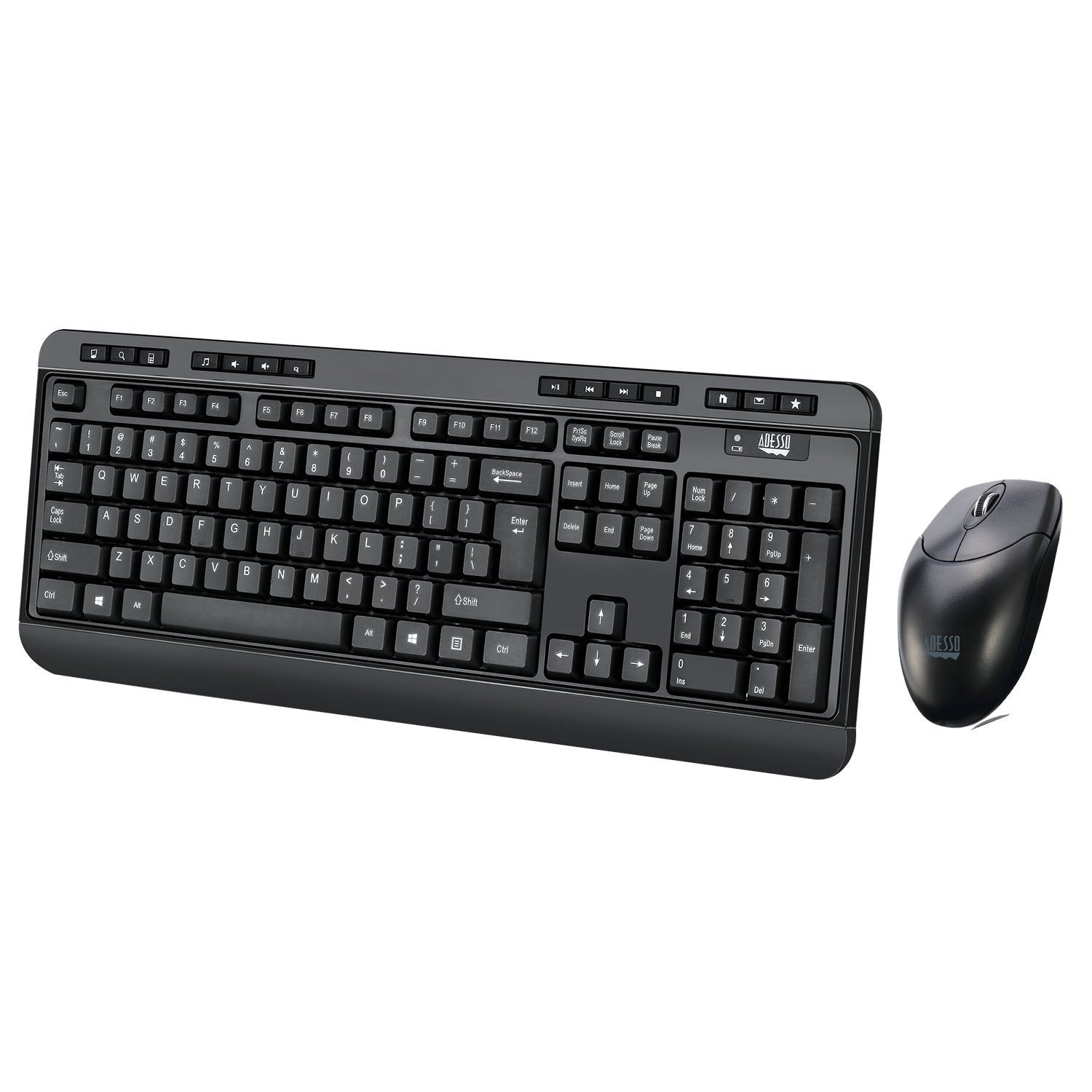 Adesso WKB-1320CB TAA Antimicrobial Wireless Keyboard & Mouse Combo