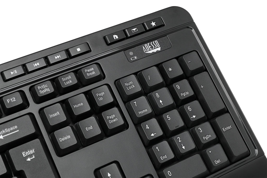 Adesso WKB-1320CB TAA Antimicrobial Wireless Keyboard & Mouse Combo