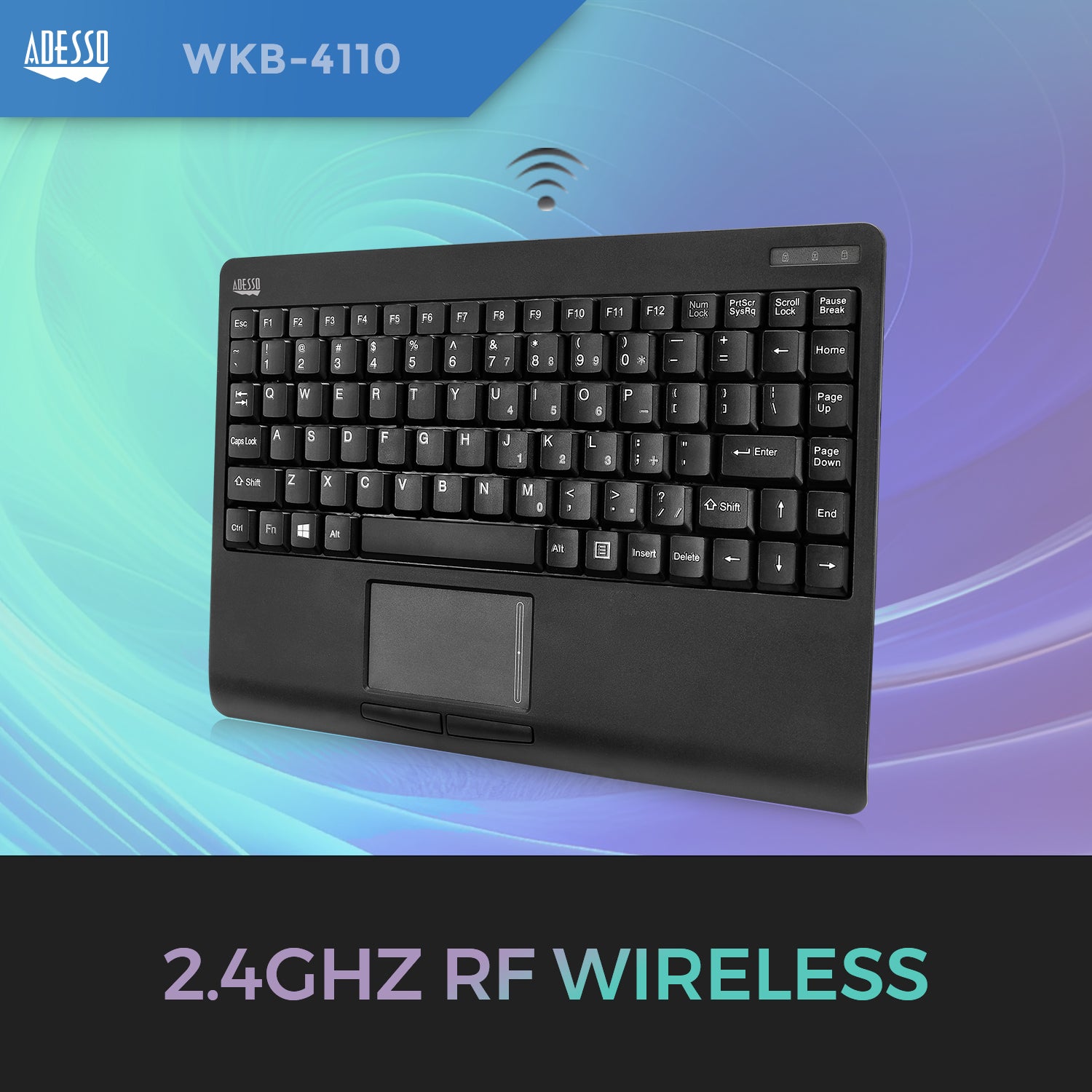 Adesso SlimTouch 4110 Wireless Mini Touchpad Keyboard