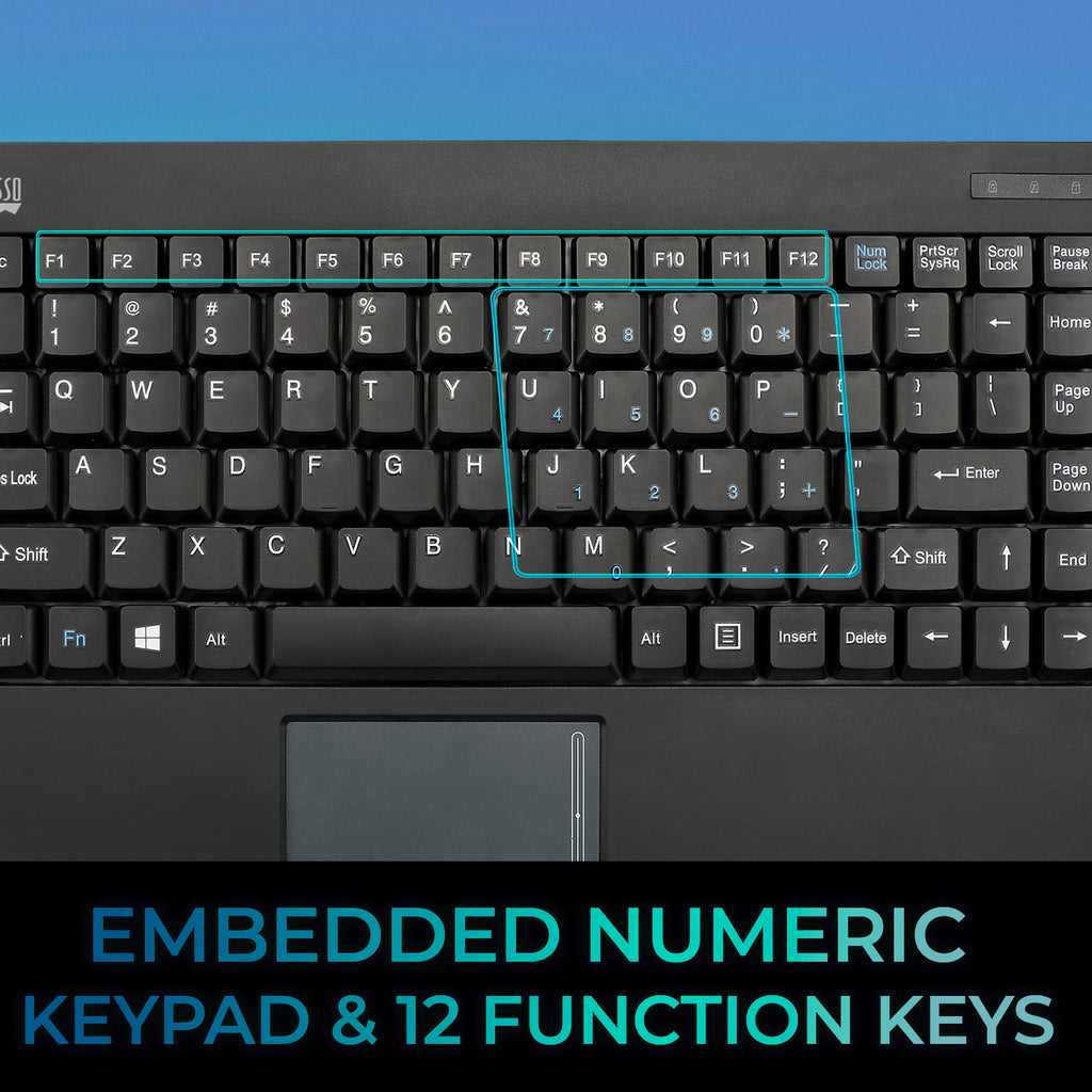 Adesso SlimTouch 4110 Wireless Mini Touchpad Keyboard