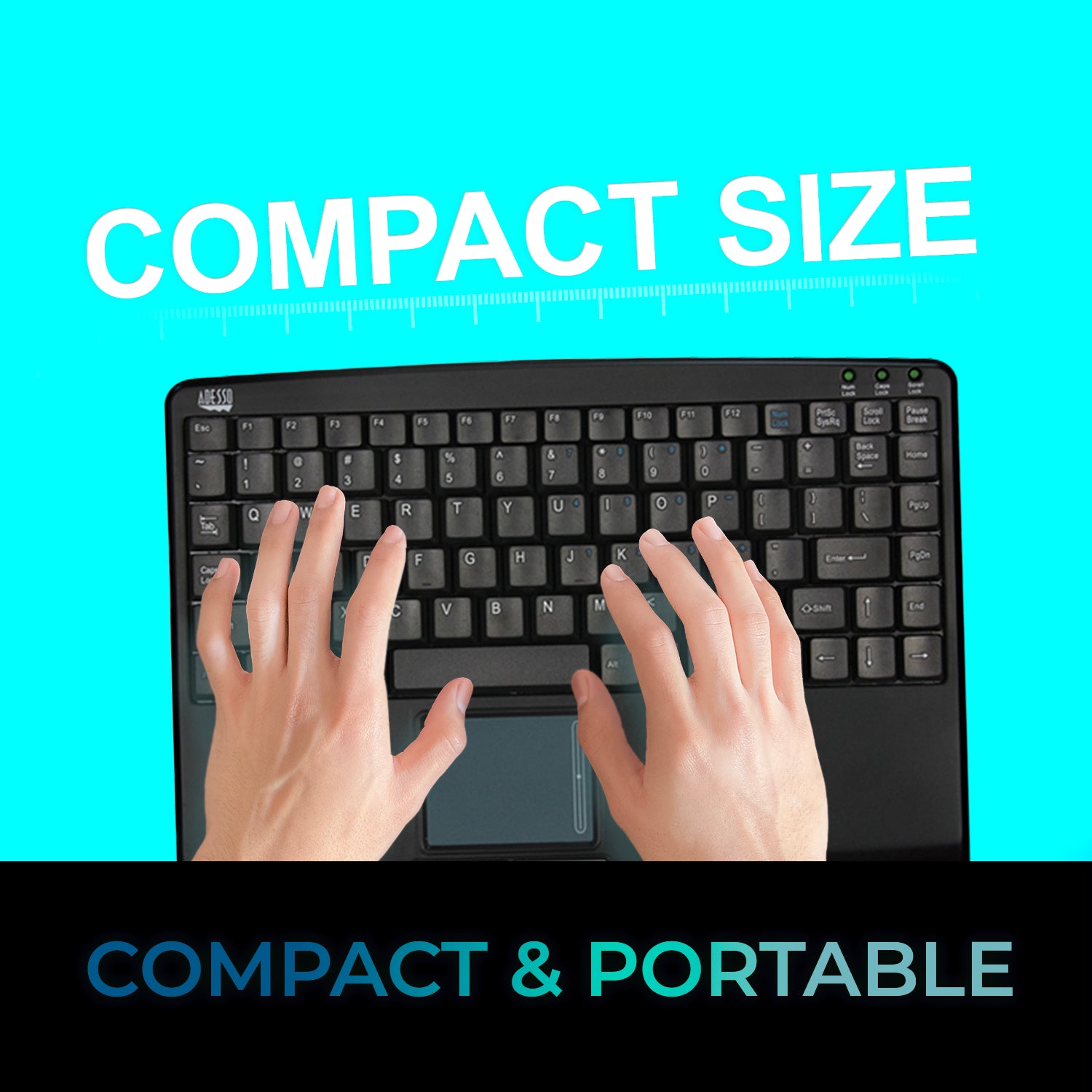 Adesso SlimTouch 4110 Wireless Mini Touchpad Keyboard