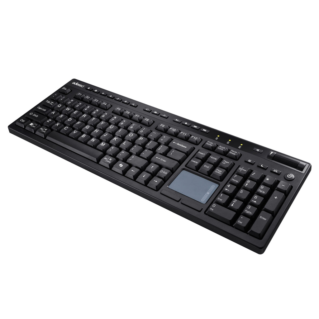 Adesso WKB-4450UB Multi-OS Wireless Keyboard with Integrated Touchpad