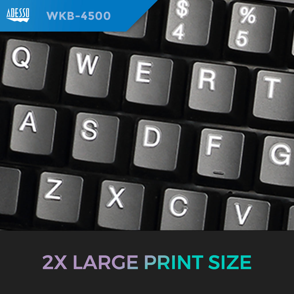 Adesso WKB-4500UB Wireless Ergonomic Touchpad Keyboard