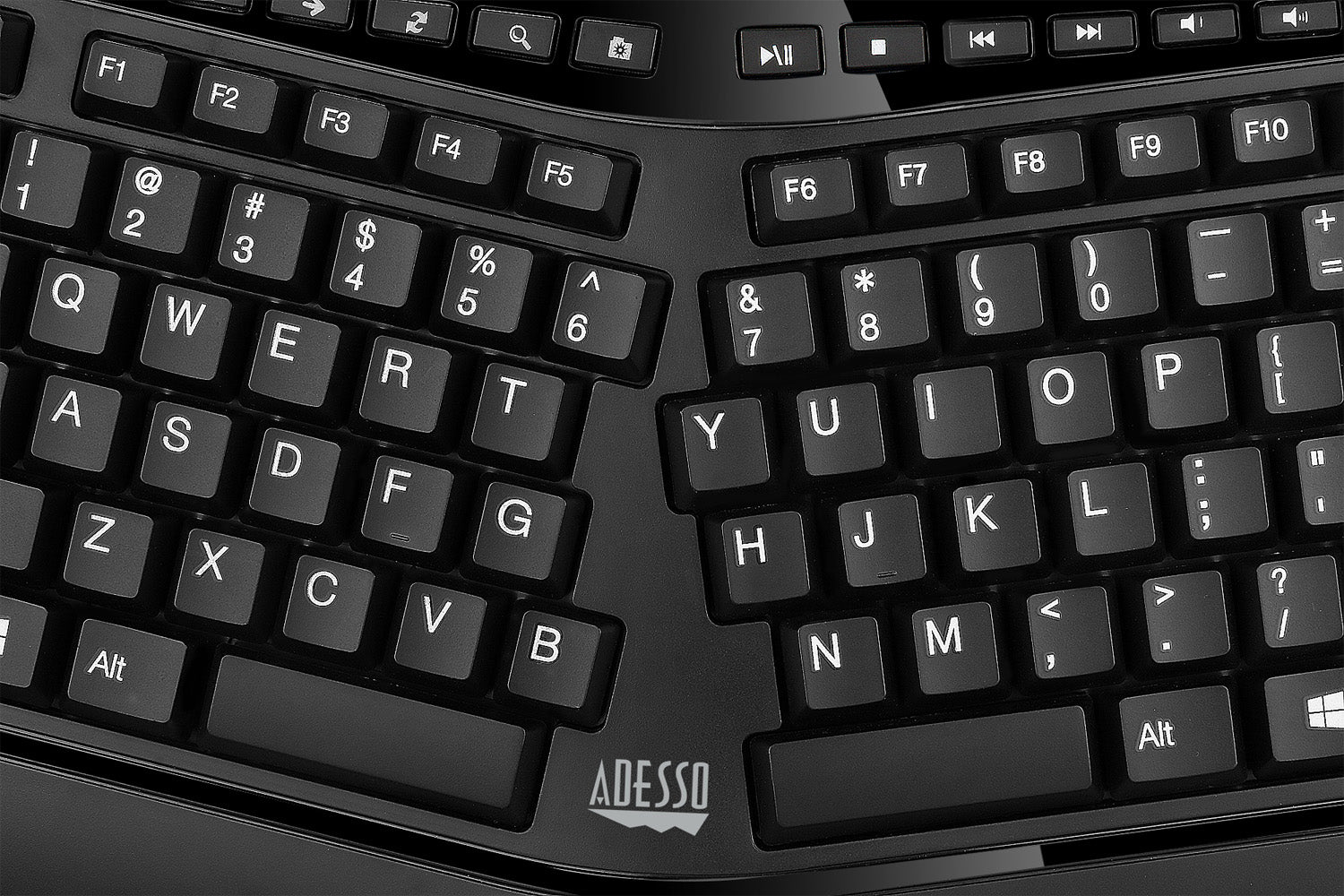 Adesso WKB-4500UB Wireless Ergonomic Touchpad Keyboard