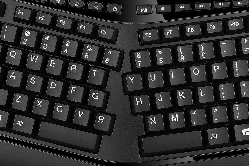 Adesso Tru-Form Media 3500 Wireless Ergonomic Trackball Keyboard
