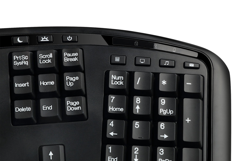 Adesso Tru-Form Media 3500 Wireless Ergonomic Trackball Keyboard