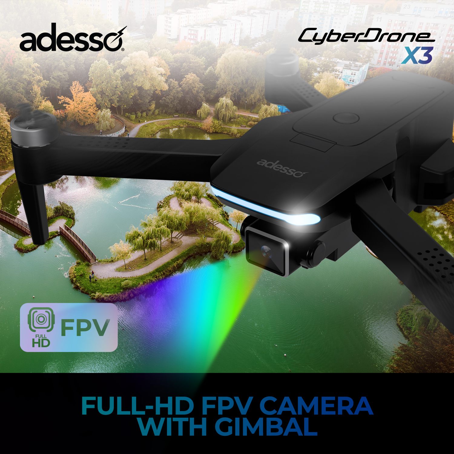CyberDrone X3 2K GPS STEM Educational Drone