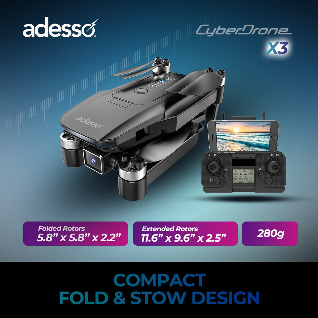 CyberDrone X3 2K GPS STEM Educational Drone