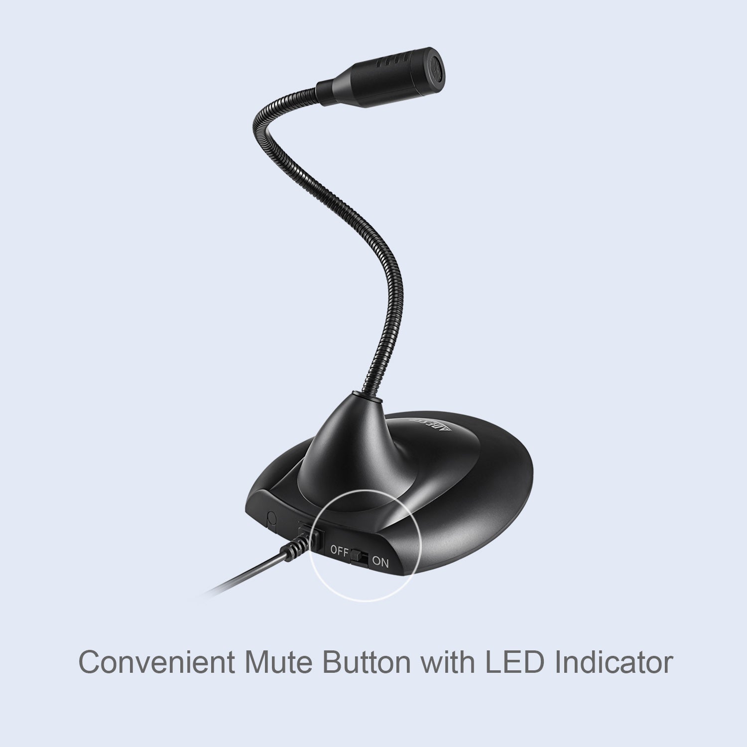 Adesso Xtream M1 USB Gooseneck Desktop Microphone for Classrooms & STEM Learning