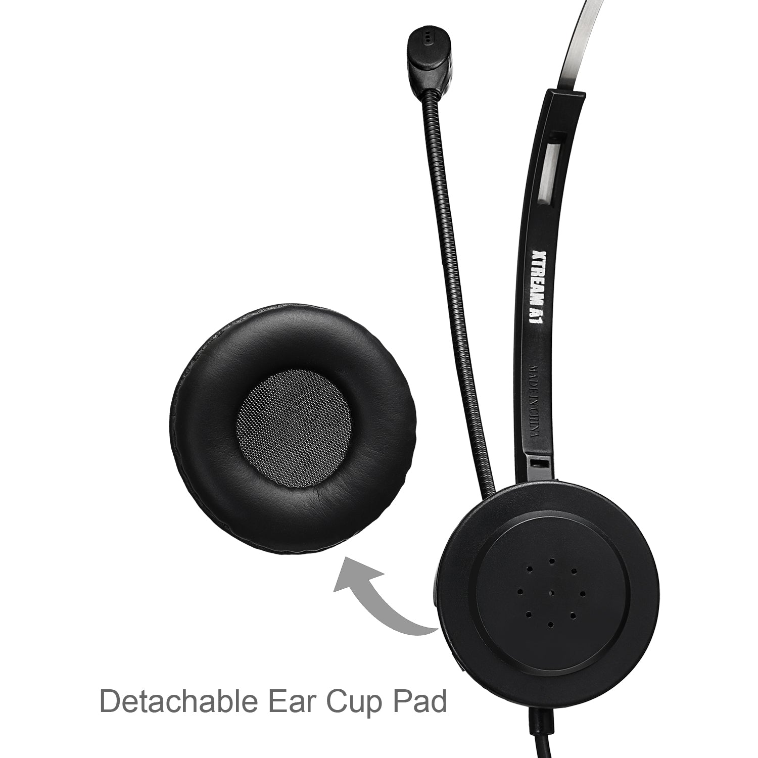 Adesso Xtream P1 USB Single-Sided Headset with Noise-Canceling Microphone