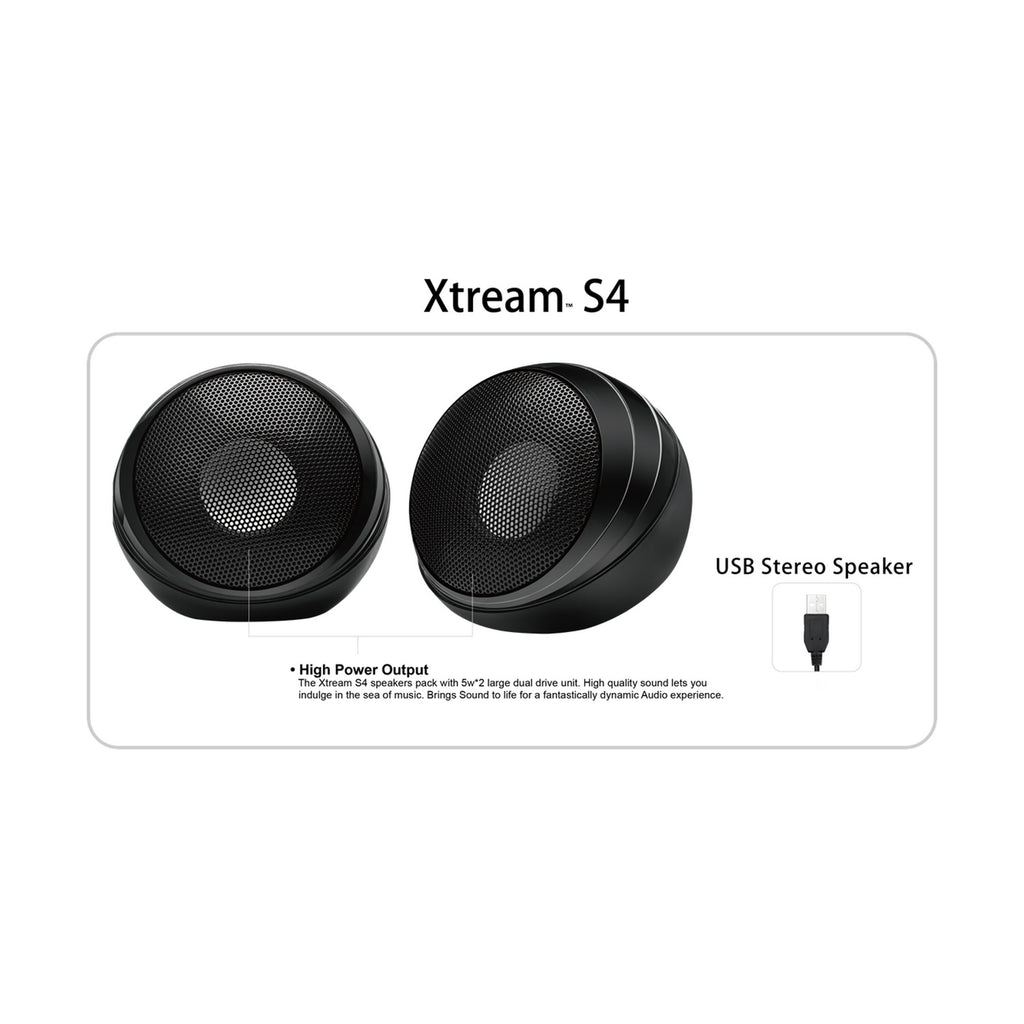 Adesso Xtream S4 USB Stereo Speakers (2-Pack)
