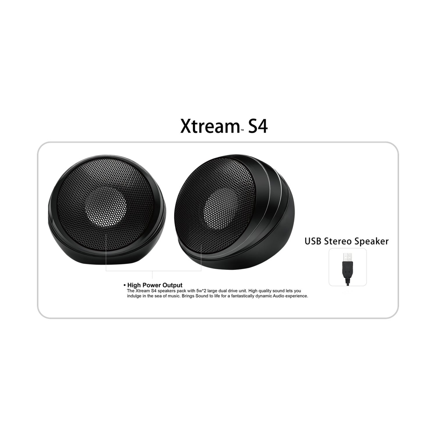 Adesso Xtream S4 USB Stereo Speakers (2-Pack)