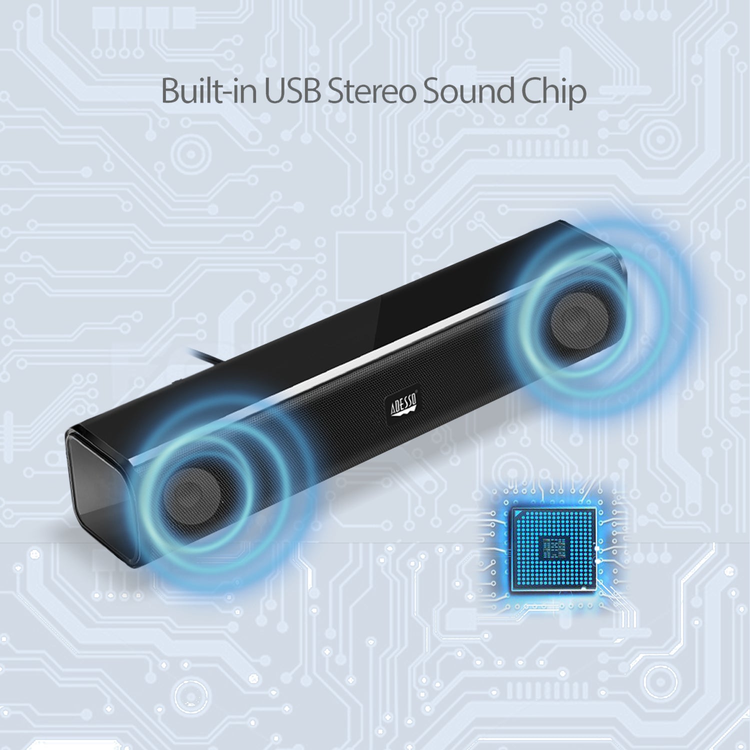 Adesso Xtream S5 USB Sound Bar Speaker for Classrooms