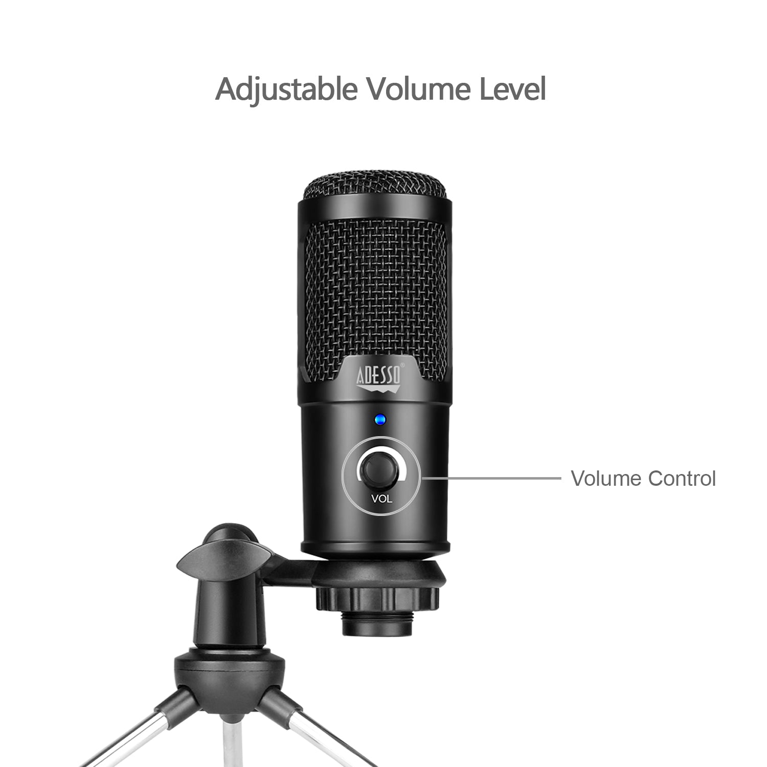 Adesso Xtream M4 USB Cardioid Microphone with Tripod Stand