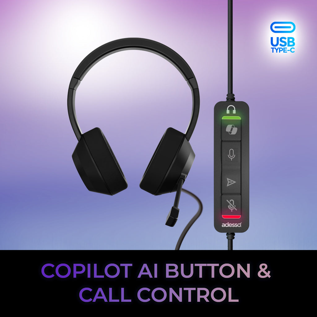 Adesso Xtream P7 AI Copilot USB Headset with Microphone