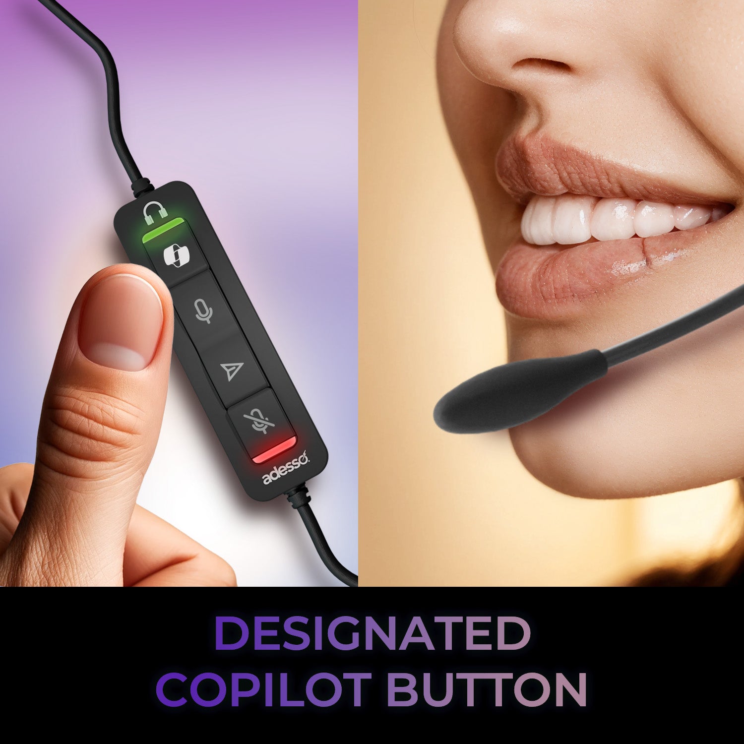 Adesso Xtream P7 AI Copilot USB Headset with Microphone