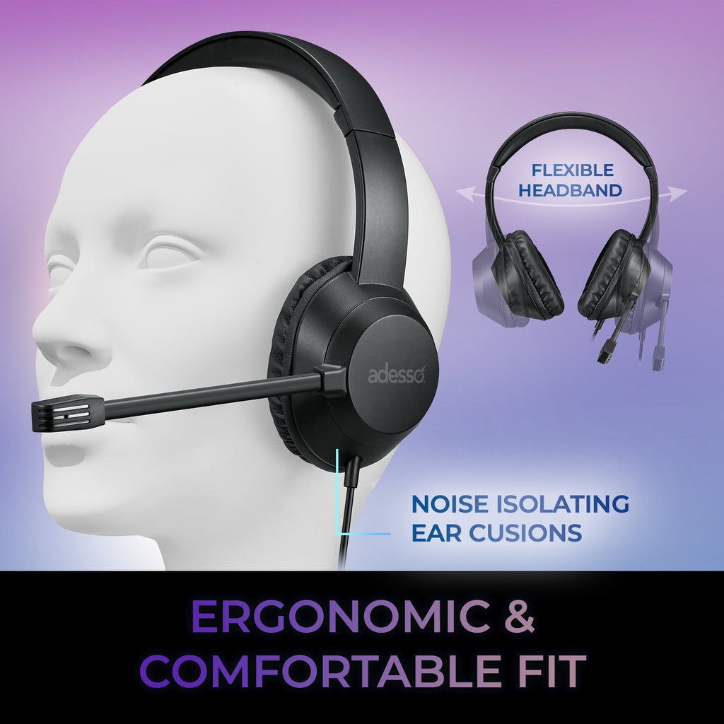 Adesso Xtream P7 AI Copilot USB Headset with Microphone