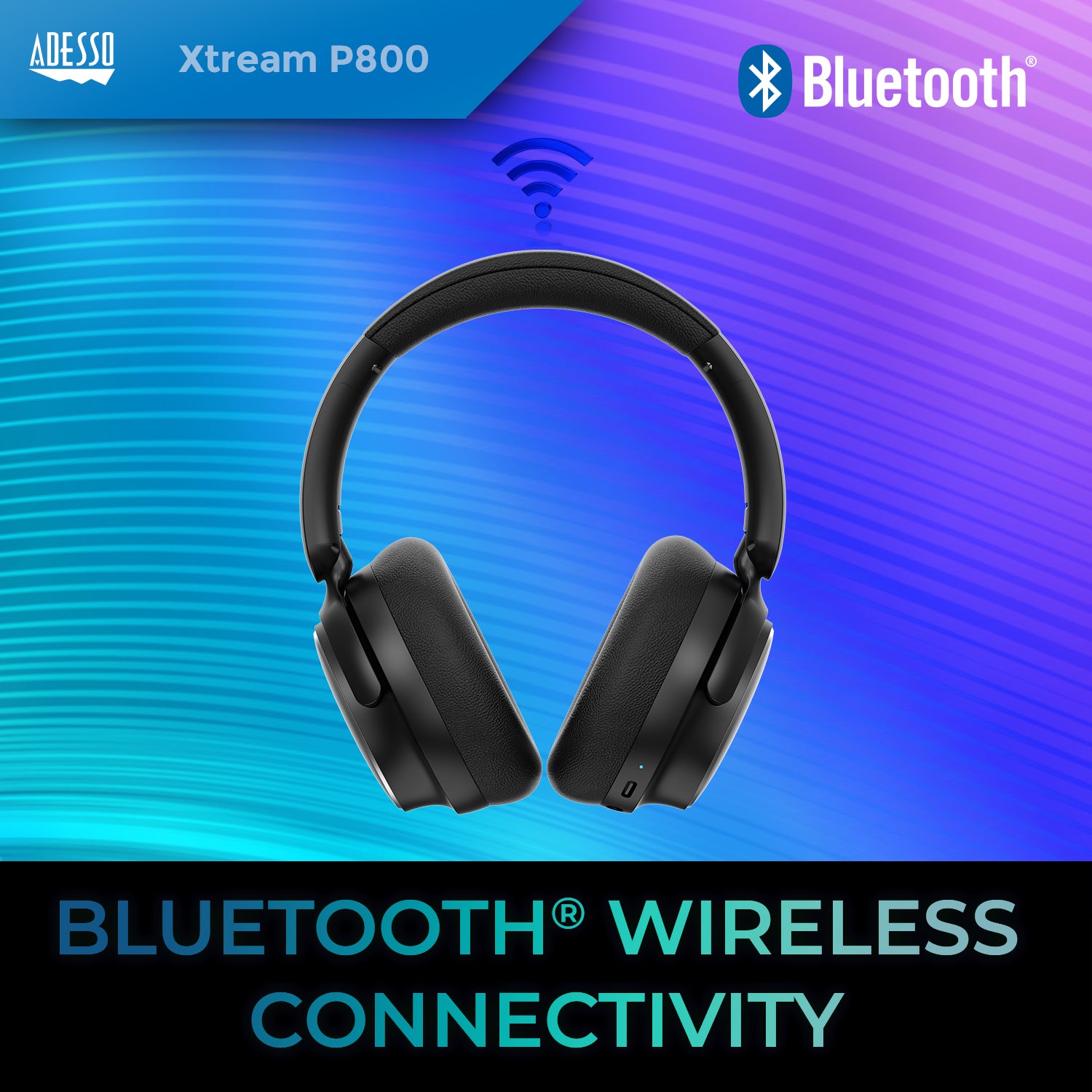 Adesso Xtream P800 Bone-Conduction Bluetooth Headset for Classroom & STEM Learning