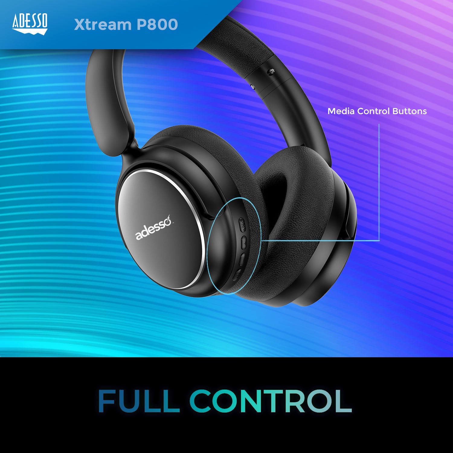 Adesso Xtream P800 Bone-Conduction Bluetooth Headset for Classroom & STEM Learning