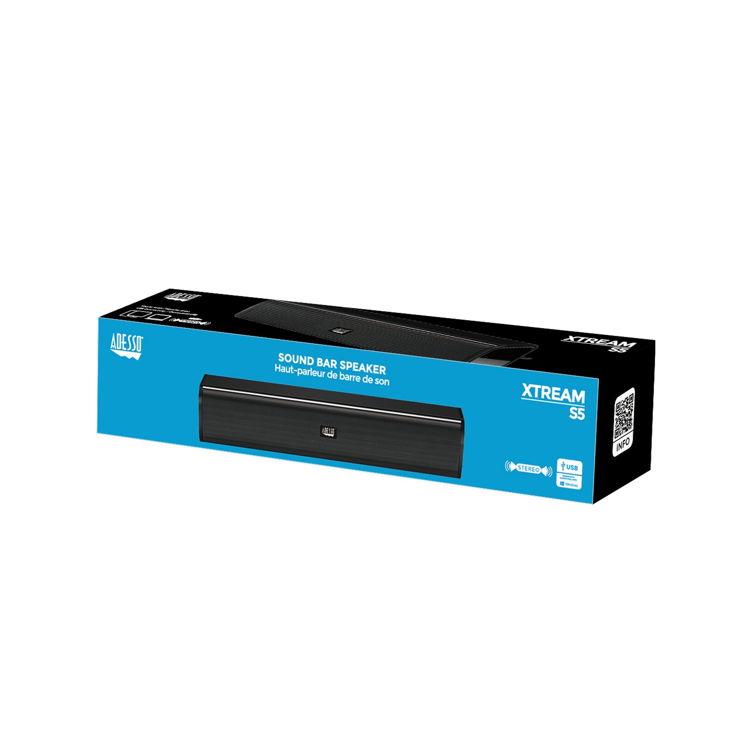 Adesso Xtream S5 USB Sound Bar Speaker for Classrooms