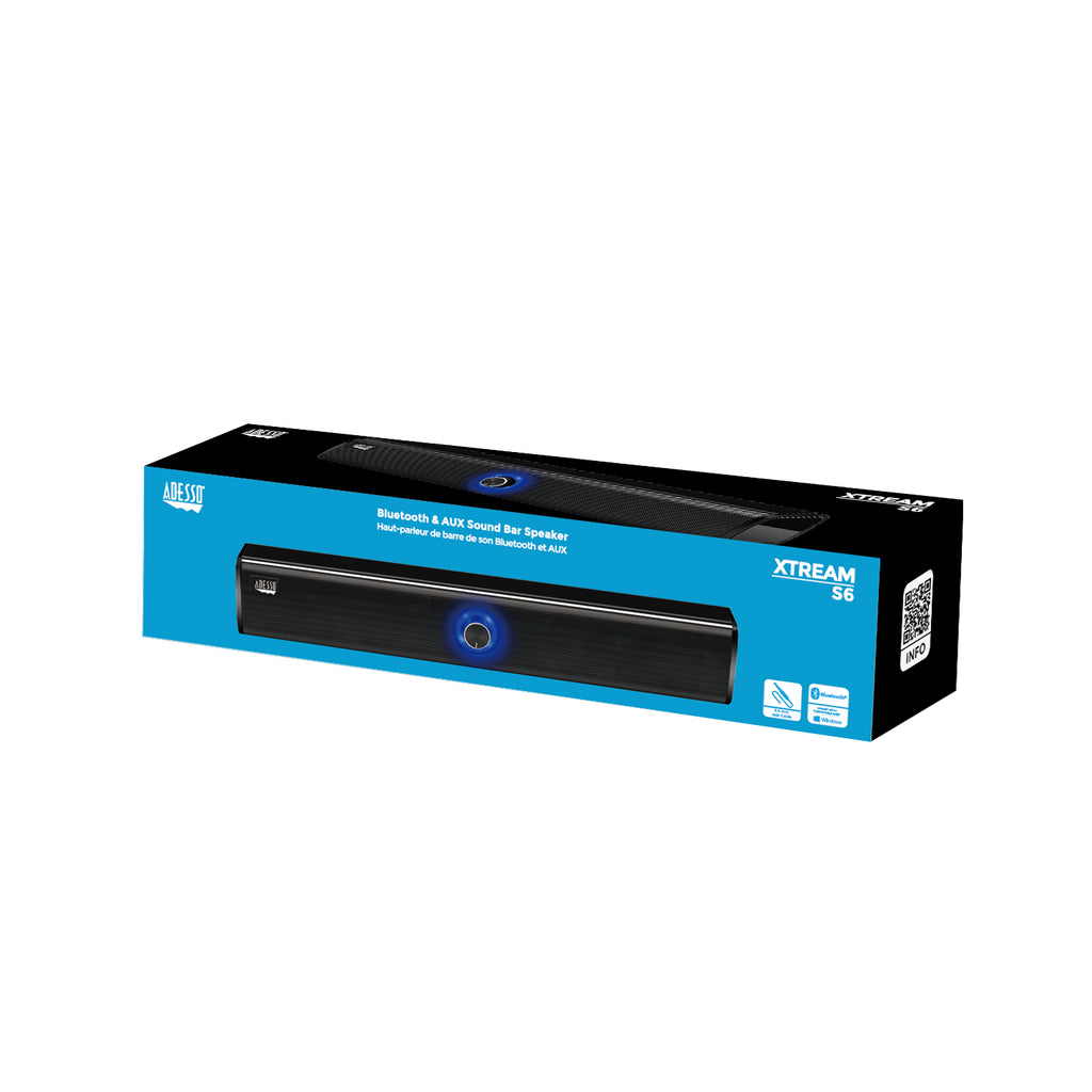 Adesso Xtream S6 Bluetooth & Wired Sound Bar Speaker (10W)
