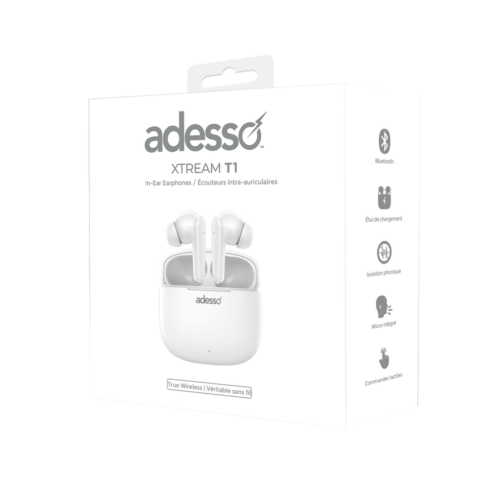 Adesso Xtream T1 Bluetooth Earbuds for Classroom Learning