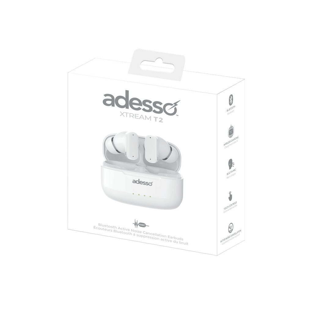 Adesso Xtream T2 ANC Wireless Earbuds for Classroom & Learning