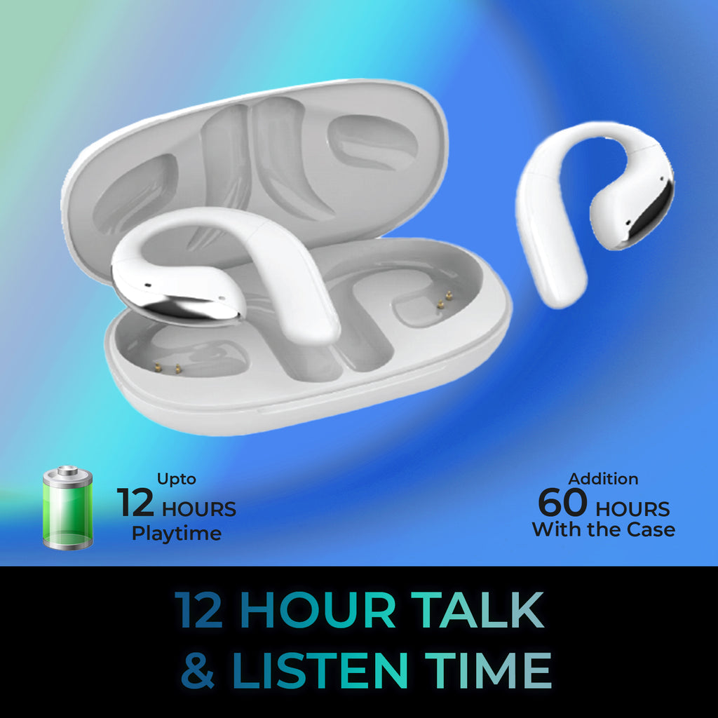 Adesso Xtream T6 Open-Ear Bluetooth Earbuds with Touchscreen Case