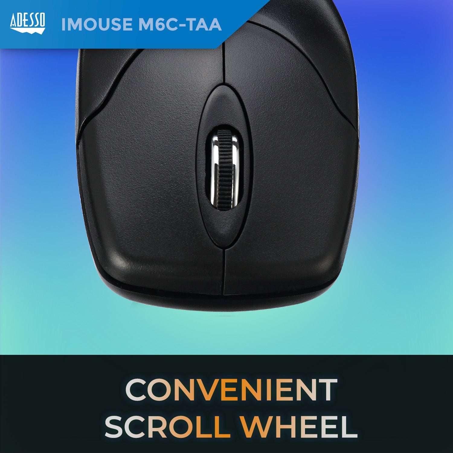Adesso iMouse M6C-TAA Full-Size USB Optical Mouse