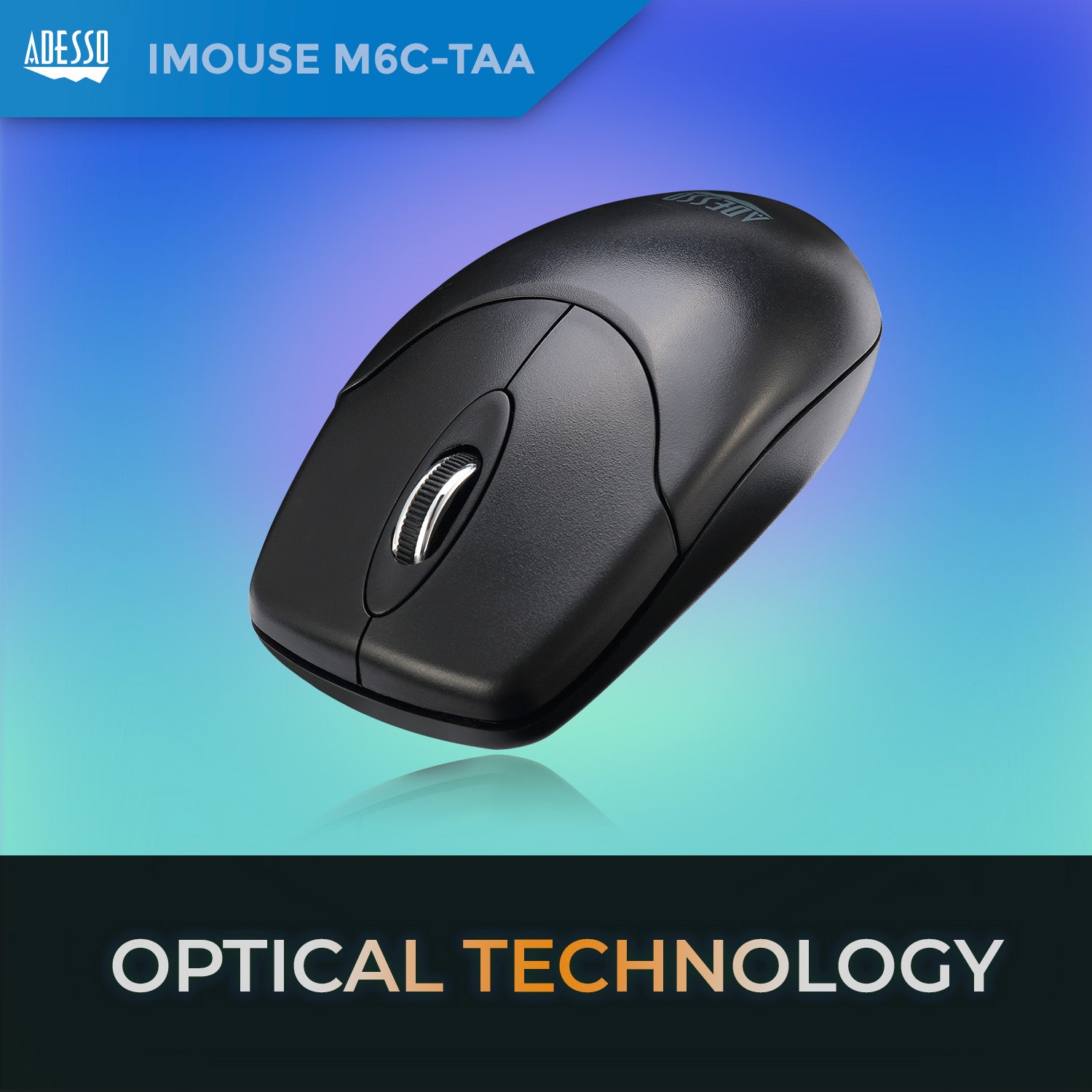 Adesso iMouse M6C-TAA Full-Size USB Optical Mouse
