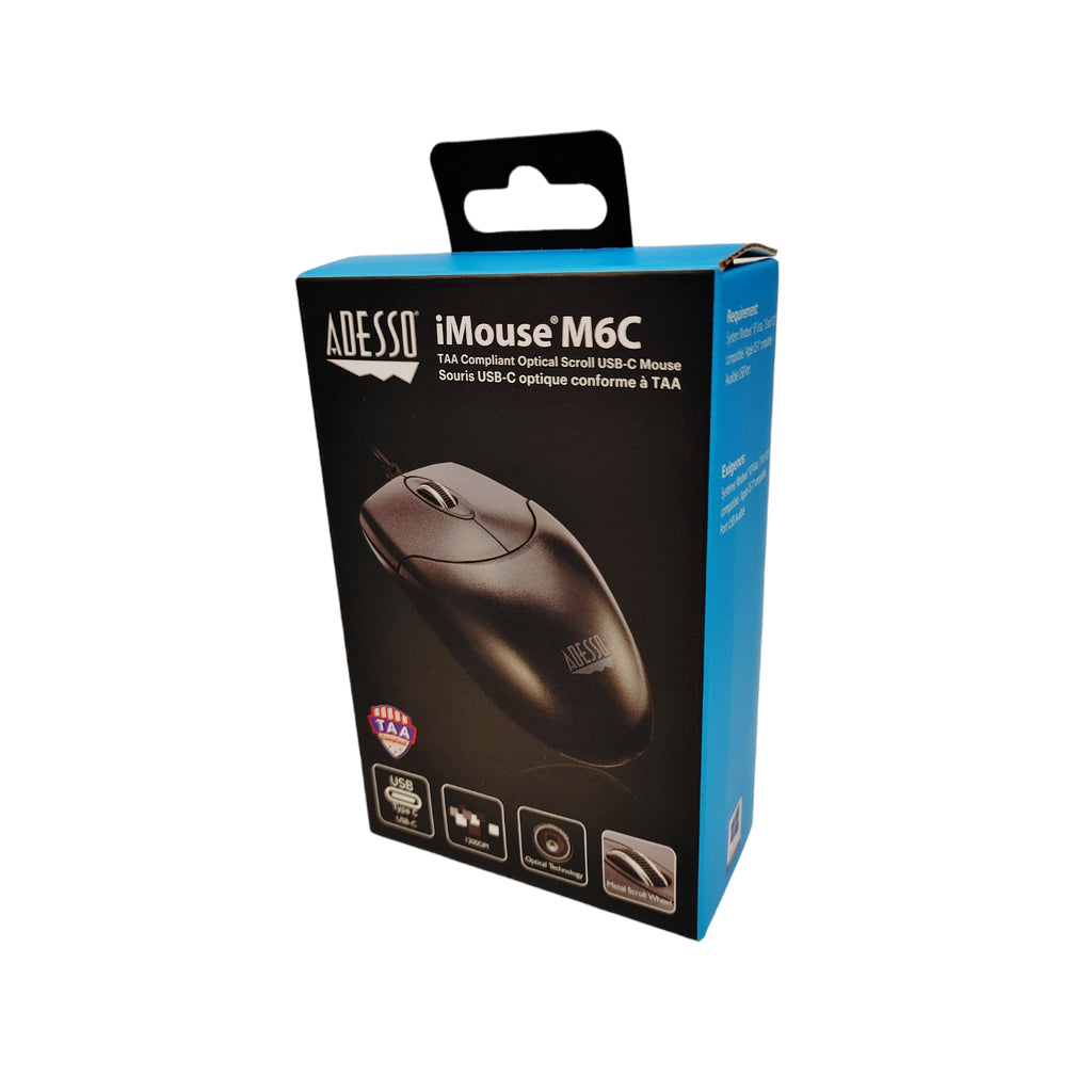 Adesso iMouse M6C-TAA Full-Size USB Optical Mouse
