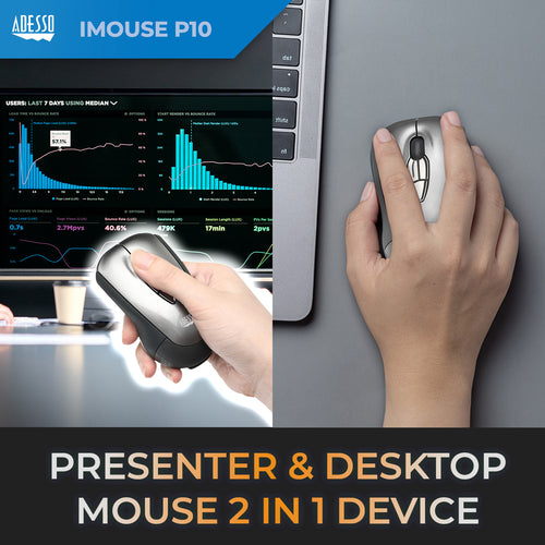 Adesso iMouse P10 Air Mouse Mobile Wireless Presentation Mouse